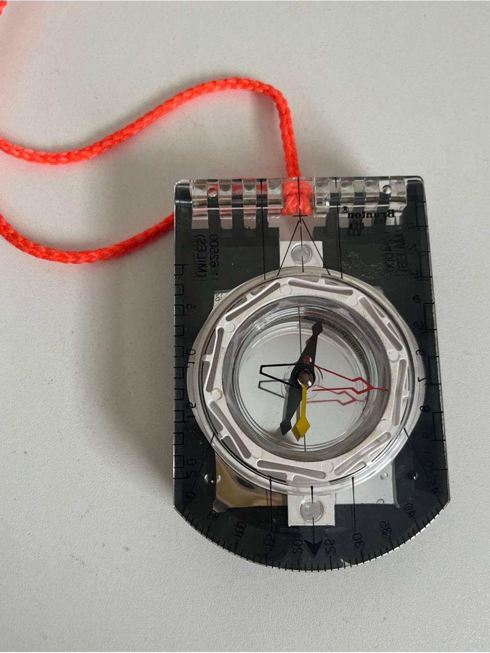 Vintage Brunton USA mirror sighting baseplate declination compass